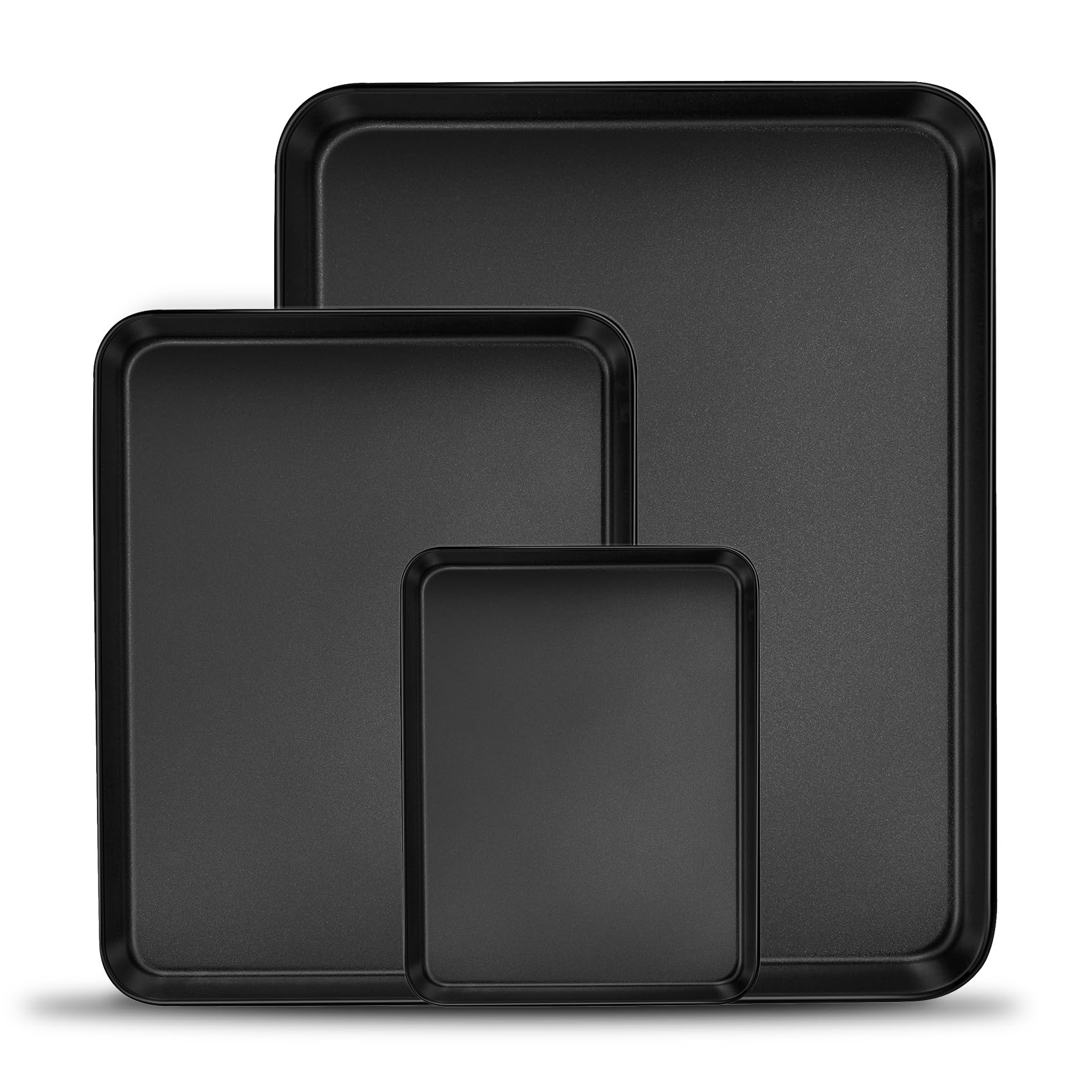 Homikit Non-Stick Baking Trays, Homikit Carbon Steel Sheet Pan Set Of 3, Professional Oven Tins for Baking…