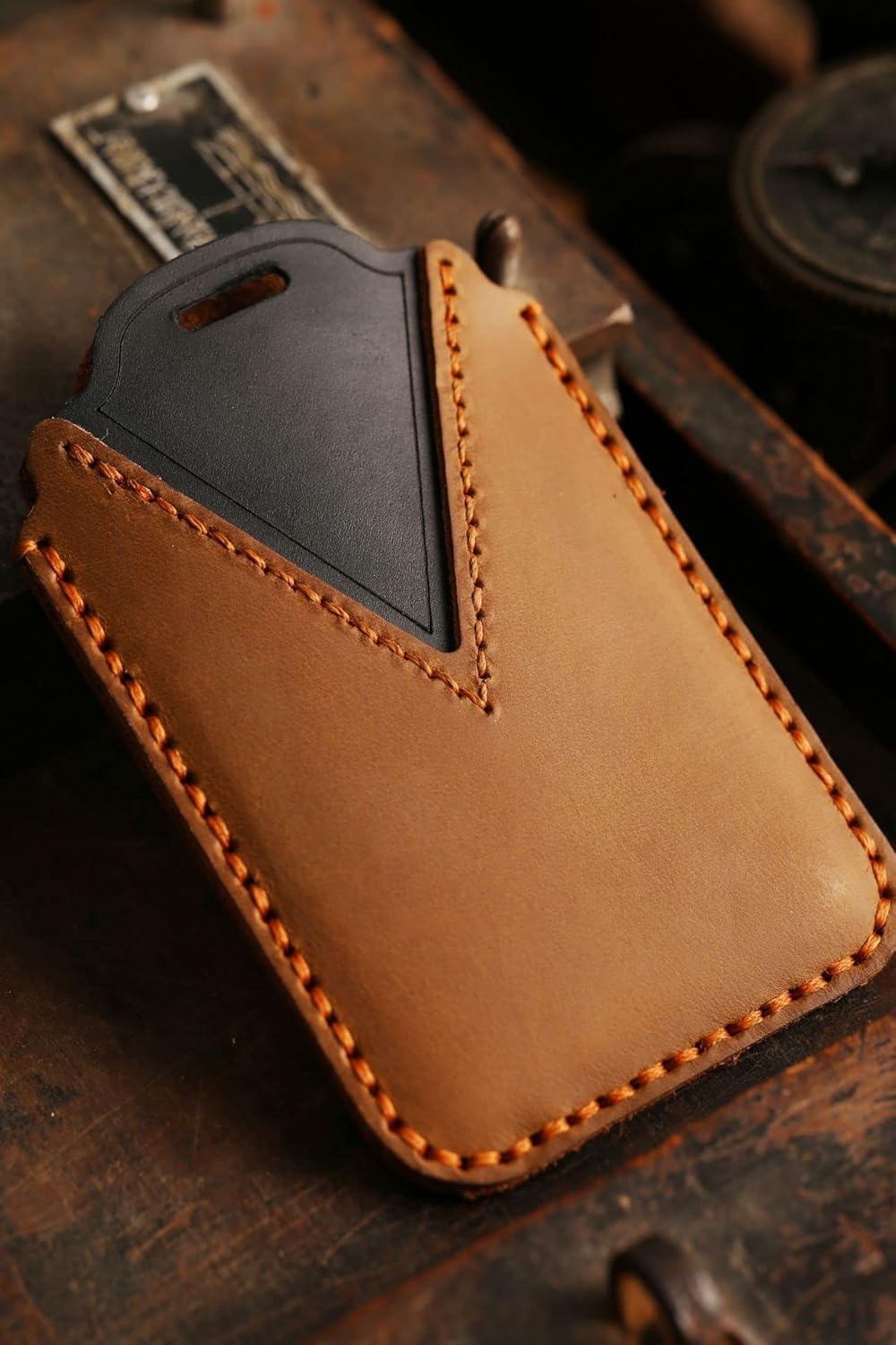 ontto Fit for Lexus Card Shape Key Fob Cover Leather Key Case Car Key Holder for LX570 LS460 LX600 2016-2022 Smart Remote