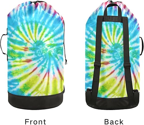 Miniatura 10 de Tatenale Mochila de lavandería extra grande resistente con correas para campamento y viajes, organizador de ropa sucia para estudiantes