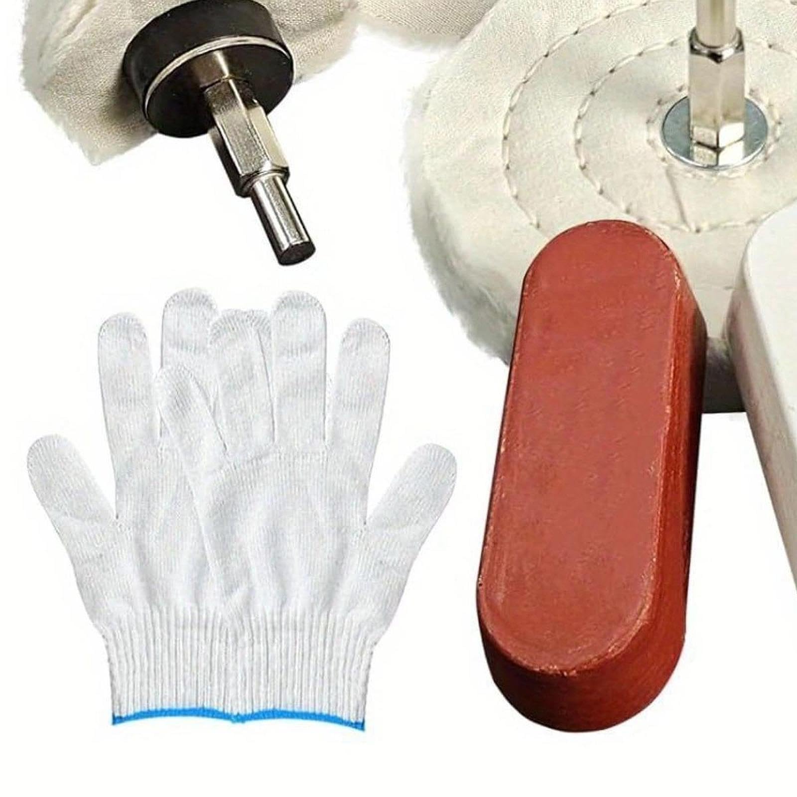 Qianly Ensemble de 6 disques pour polissage et gants pour nettoyage des moyeux