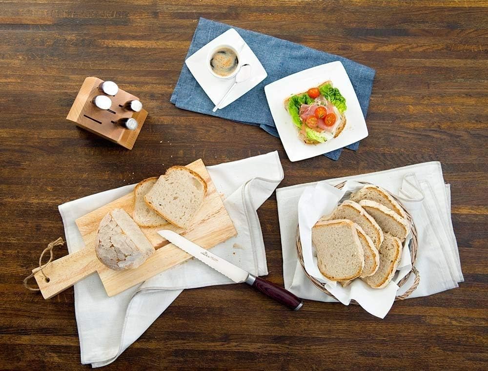 RETRO Knives Set in wood block