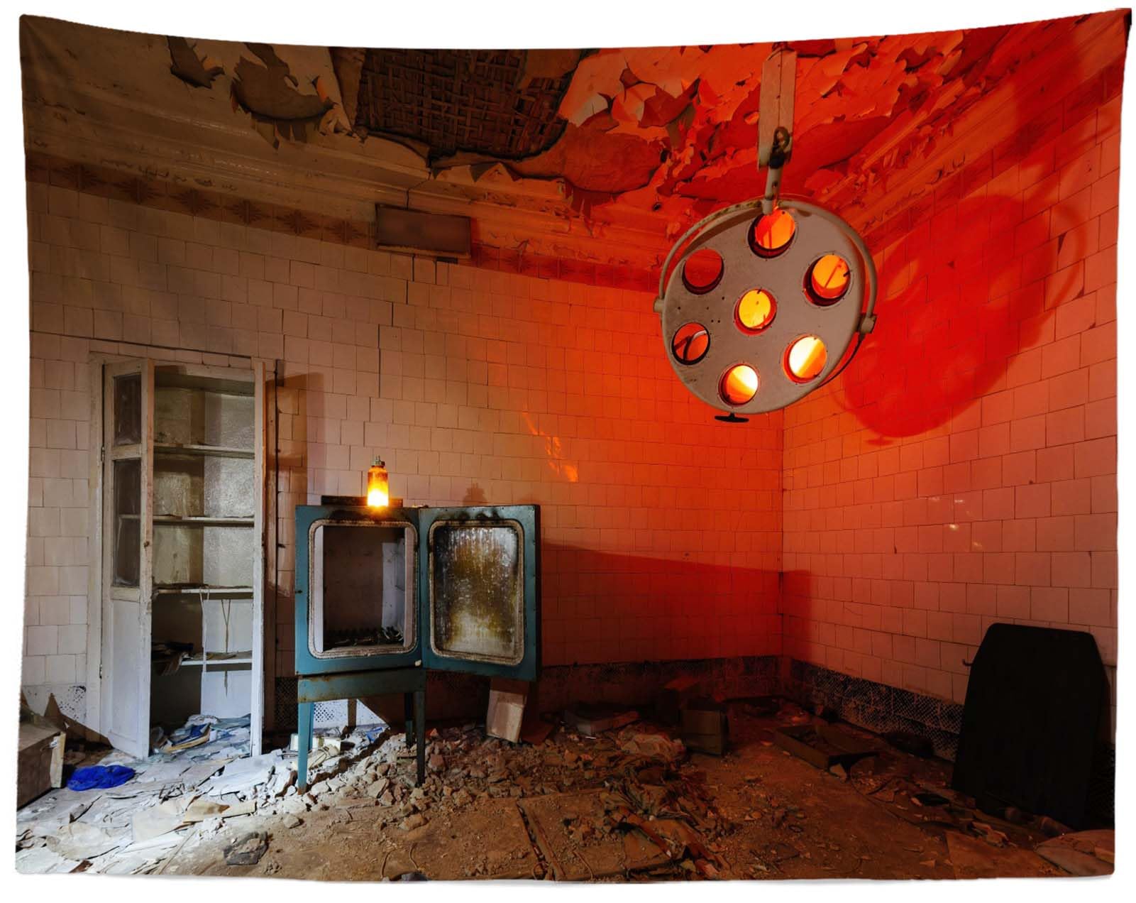 CSFOTO OP-Saal Hintergrund Vinyl – 2,2 X 1,5 M, Für Halloween, Gruselpartys & Fotoshootings