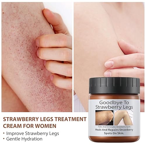 Miniatura 3 de Crema de tratamiento de piernas de fresa para mujeres Loción de queratosis Pilaris Tratamiento de la piel de pollo Hidratante Piel de fresa Suave