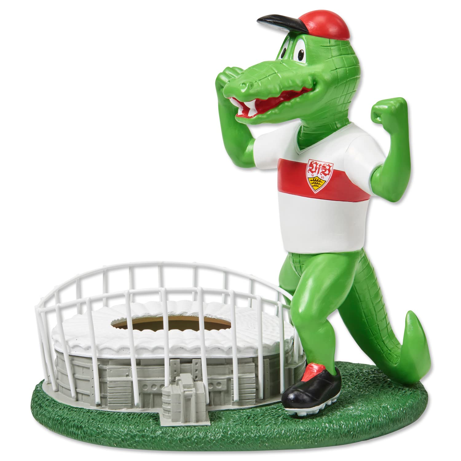 VfB Stuttgart Gartenfritzle Arena – Offizieller VfB Fanartikel – Stadion Gartenfigur für Garten, Balkon & Terrasse – Fritzle Deko Geschenk für Fans