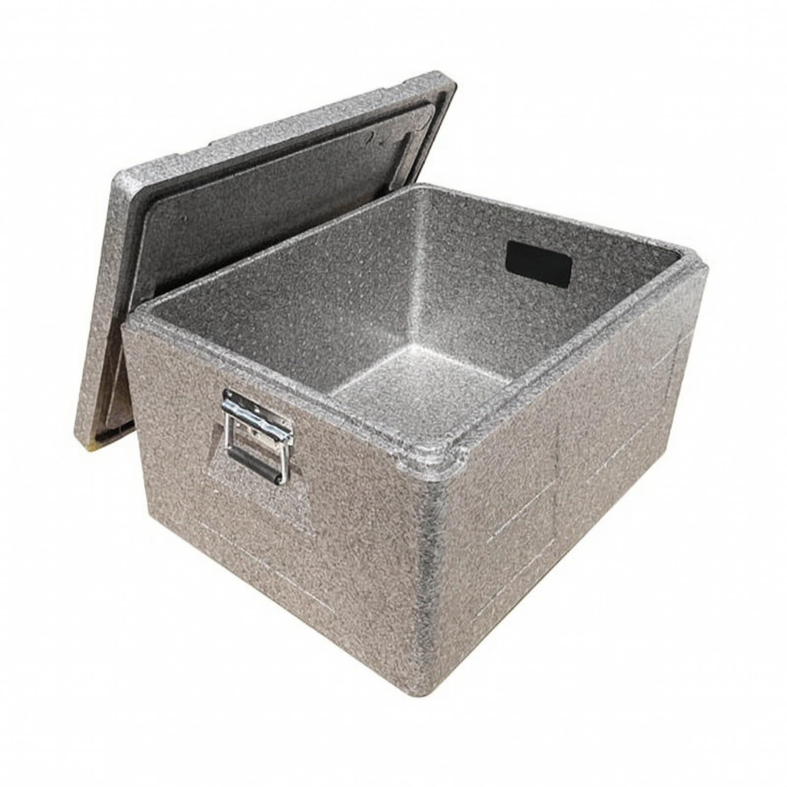 Isolierbox aus Expandiertem Polystyrol mit Deckel Kühlbehälter für Den Transport von Obst Und Gemüse Isolierbox aus Hartschaum mit Robustem, Grau, 108L B