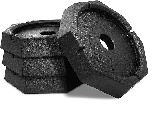 SnapPad Xtra - Almohadilla niveladora de RV permanentemente unida para gatospatas de aterrizaje redondas de 9 pulgadas (paquete de 4)