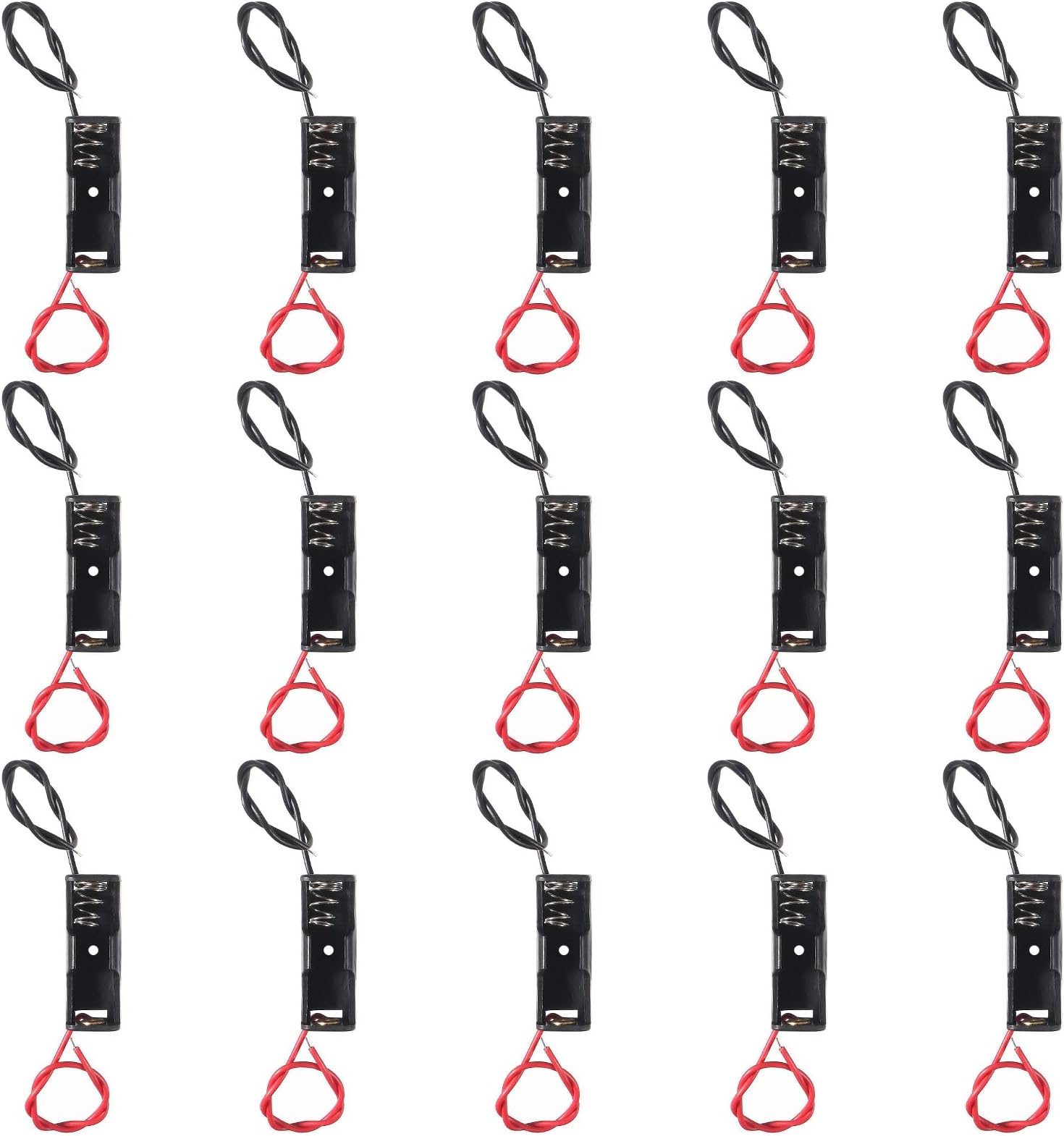 15PCS 12V 23A Battery Holder A23 Battery Case with Leads Wires Battery Spring Clip Holder Box