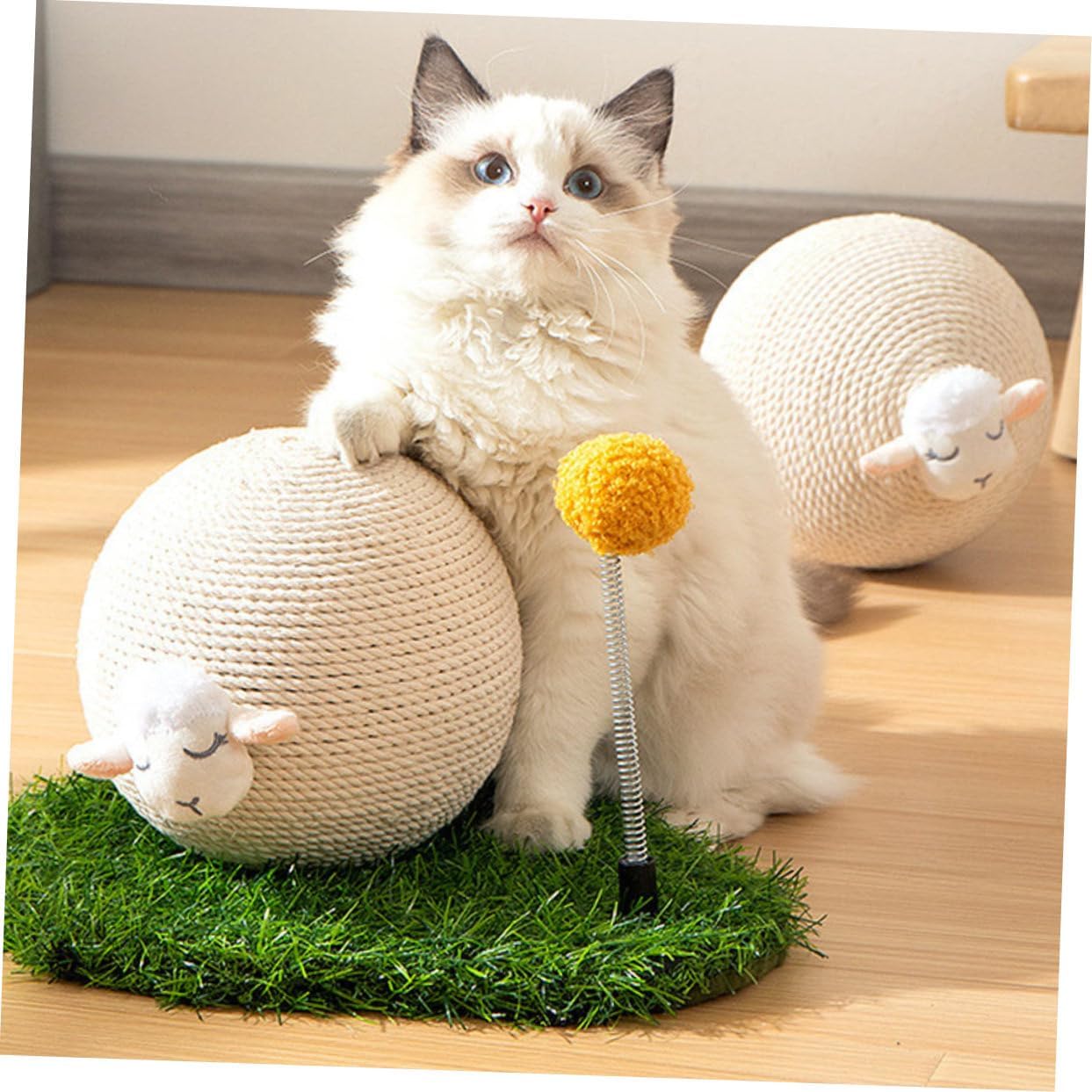 Kisangel Pet Cat Scratching Toy Interactive Kitten Play for Indoor Cats Protects Furniture Encourages Exercise and Natural Scratching Instinct