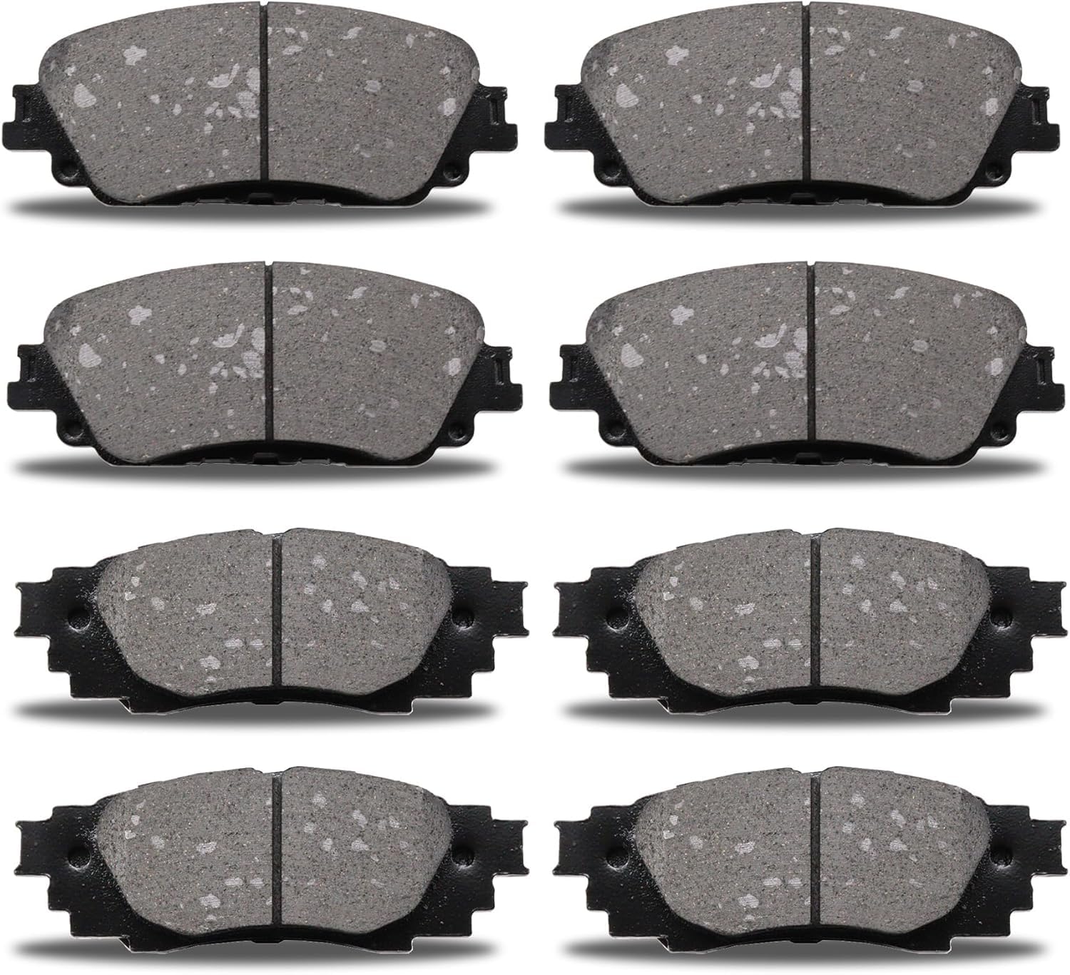D1879 D2076 Front Rear Semi-metallic Brake Pads Set Compatible with 2018-2022 Toyota Camry Hybrid/XLE/XSE,For 2020-2021 C-HR,For 2019-2022 Rav4/Lexus