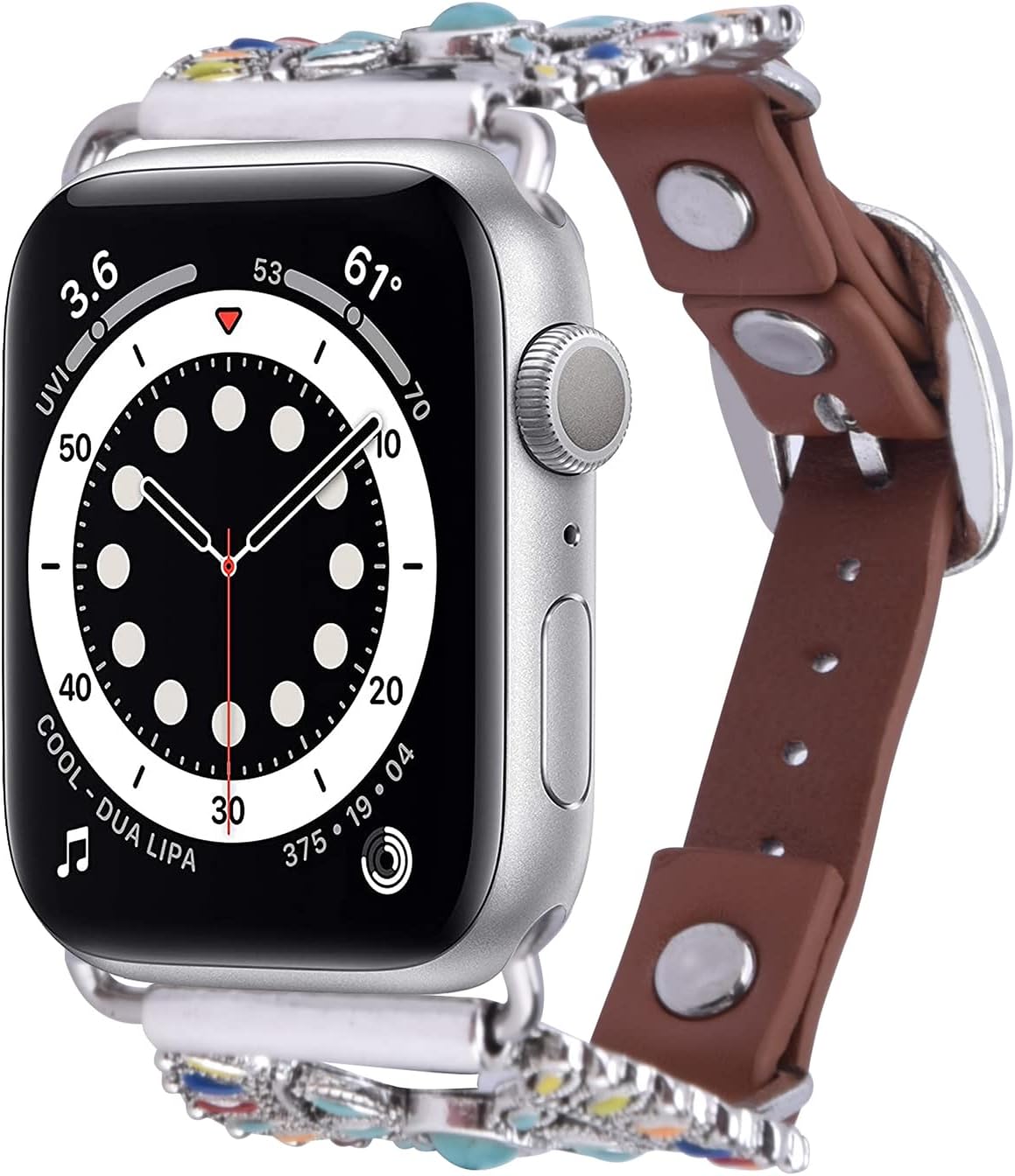 WorryFree Gadgets Genuine Leather Bands Compatible with Apple Watch Band 38/40/41mm 42/44/45mm iWatch Strap for Men Women iWatch Band Series 8 7 6 SE 5 4 3 2 1