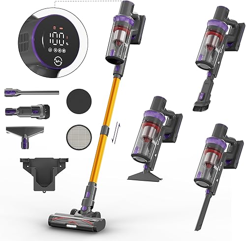 Aspiradora inalámbrica, recargable de mano, ligera, 4 en 1, para el hogar, suelos de madera dura, limpieza de arena de mascotas, succión de 45 kPa,