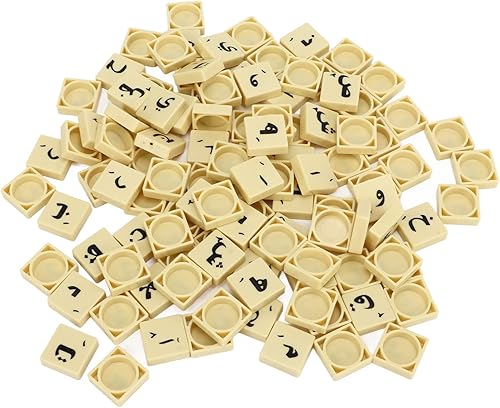 Agatige Azulejos de letras de plástico, 110 piezas de Scrabble Letters Scrabble Tiles Making Alphabet Coasters y Scrabble Crossword Game