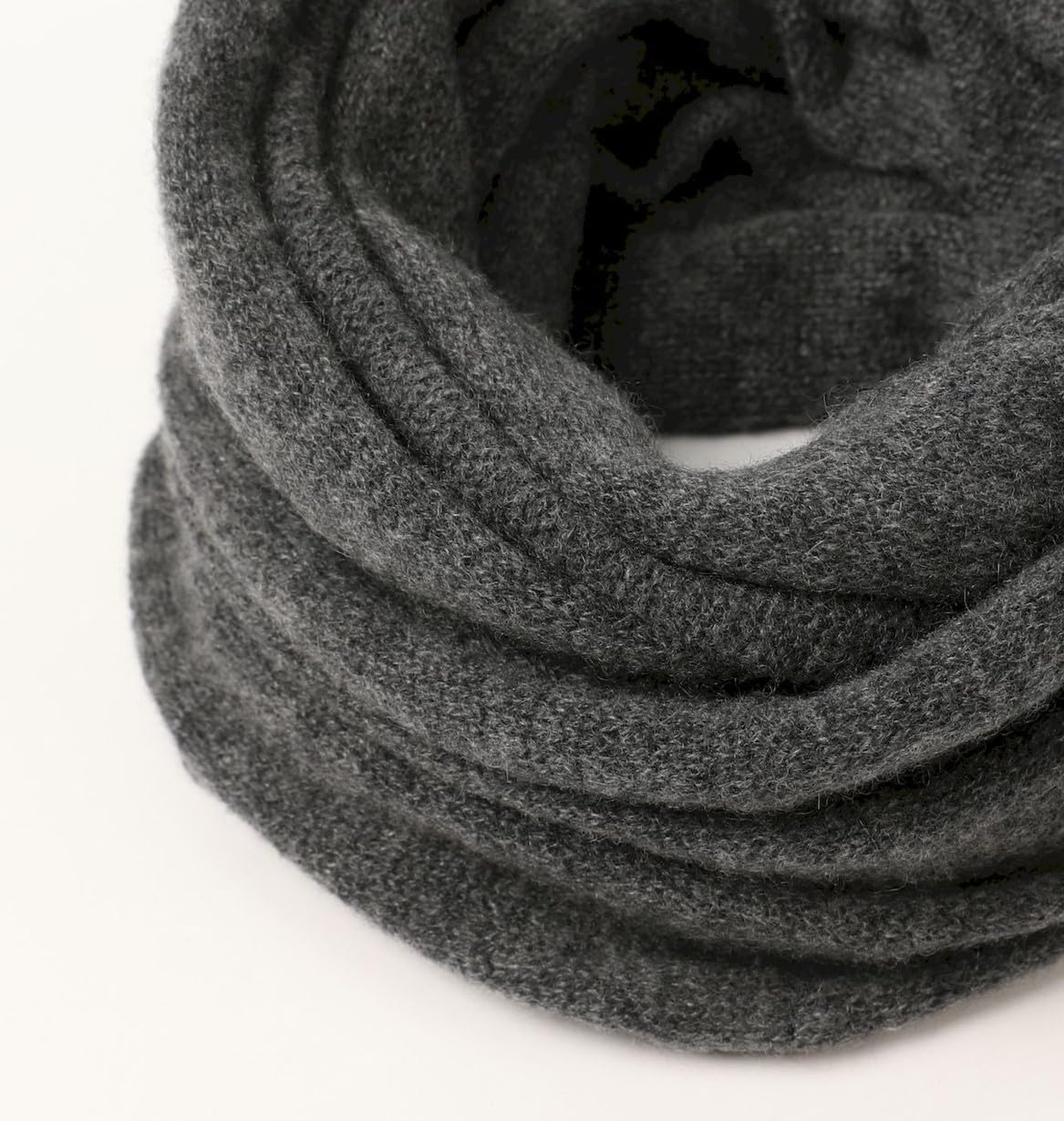 XL 100% lana de cachemira, bufanda unisex con lazo de cachemira, bufanda redonda de punto, bufanda de invierno, bufanda de cuello redondo para mujer y hombre