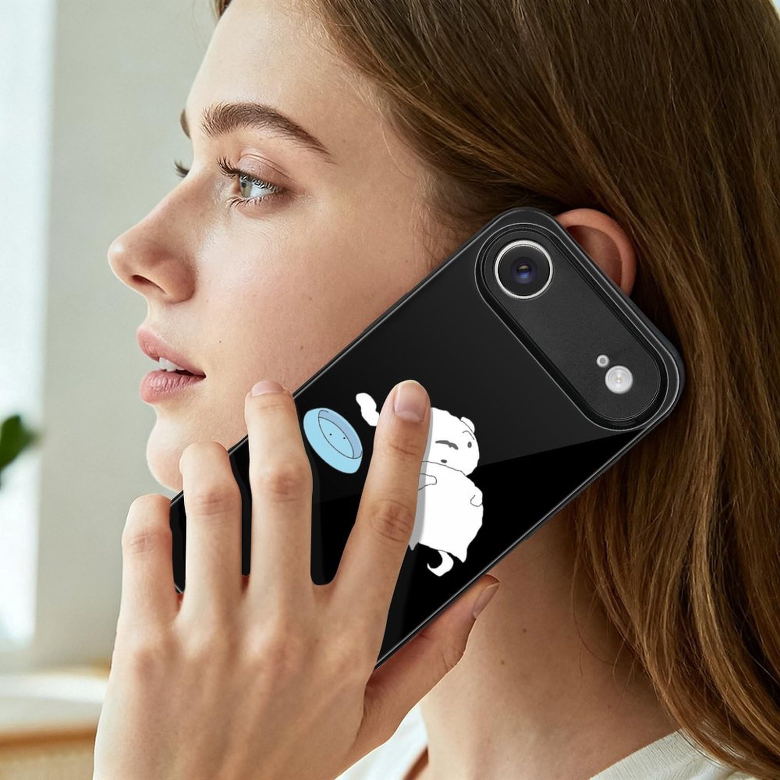 Custodia per iPhone 17 Air, custodia per smartphone, vetro temperato antiurto, guida gessata, shiro, iPhone 17 Air, elegante, leggera, anti-ingiallimento, facile da rimuovere, regalo