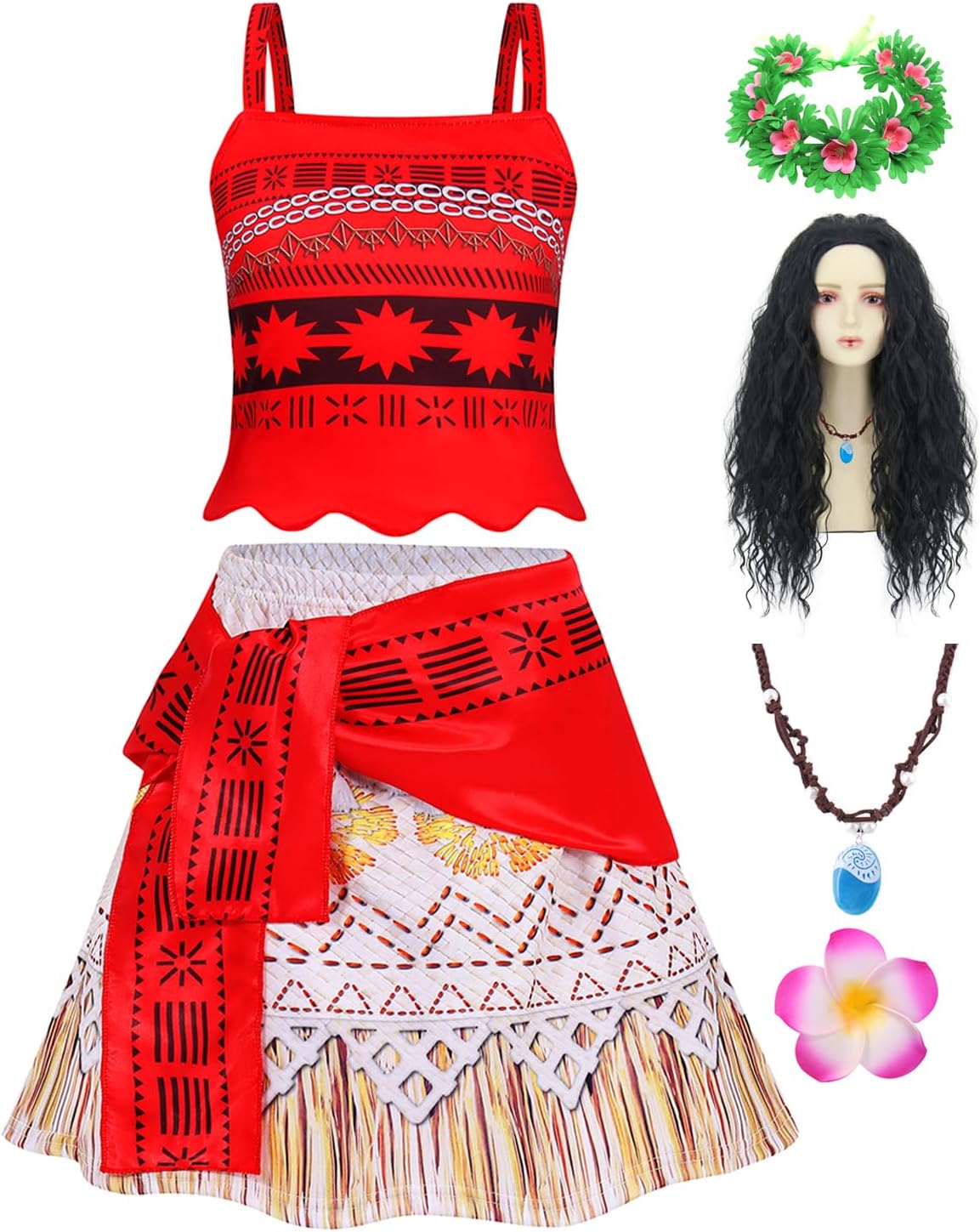 Kids Halloween Costume Girls Princess Costume Dress Up Birthday Outfits for Halloween Ocean Costume Cosplay XL/9-10Yrs