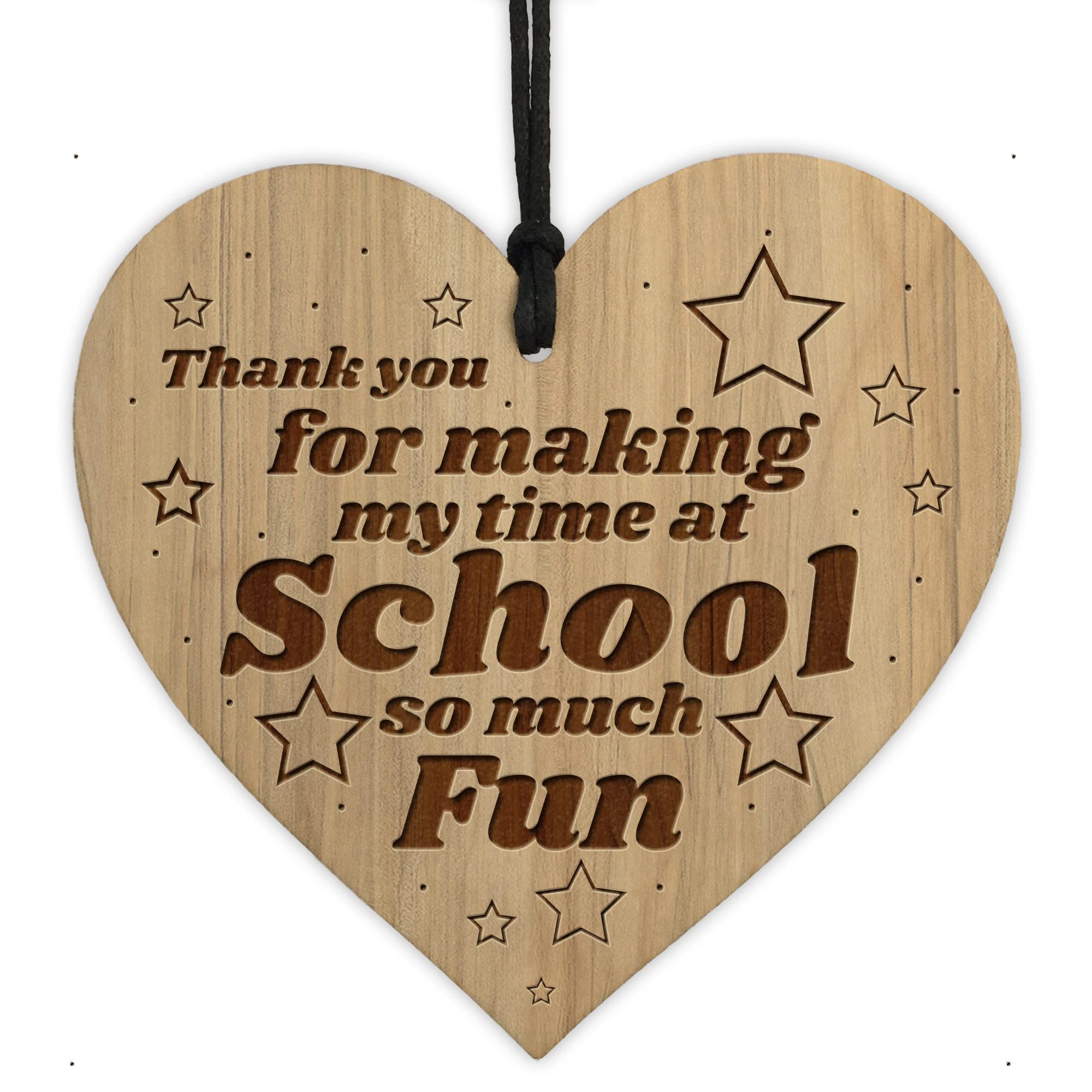 Red Ocean Teacher Gifts Leaving School Engraved Heart Thank You Gift For Teacher Keepsake