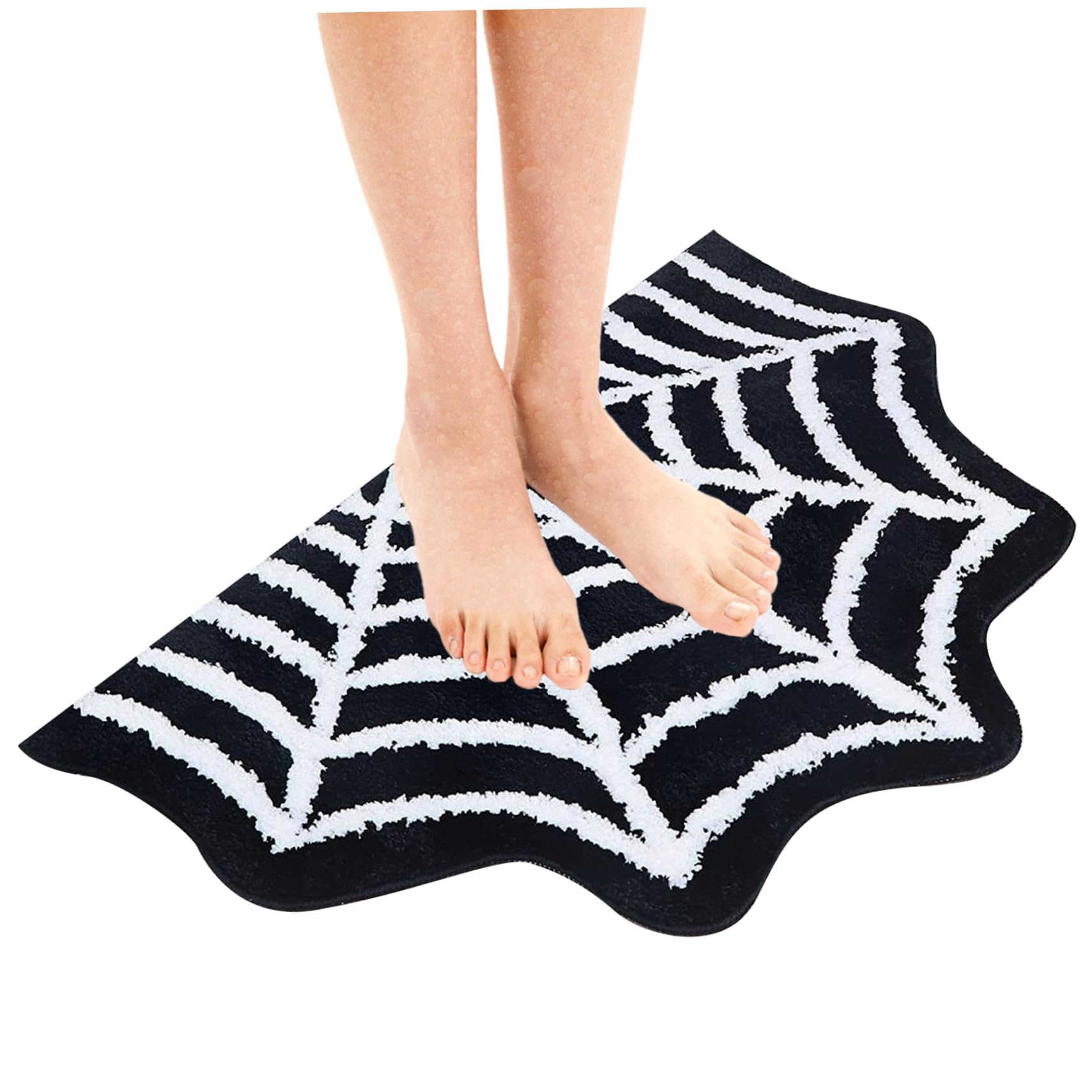 Amazon.co.jp: Naisicore クモの巣バスマット、ハロウィンの蜘蛛の巣の