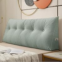 Vista 20 de Almohada triangular para cabecero, lavable, almohada de cuña grande, soporte de posicionamiento del respaldo, almohadas de lectura para dormitorio