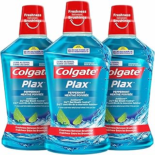 Plax Peppermint Mint Mouthwash, 500 ml (Pack of 3)