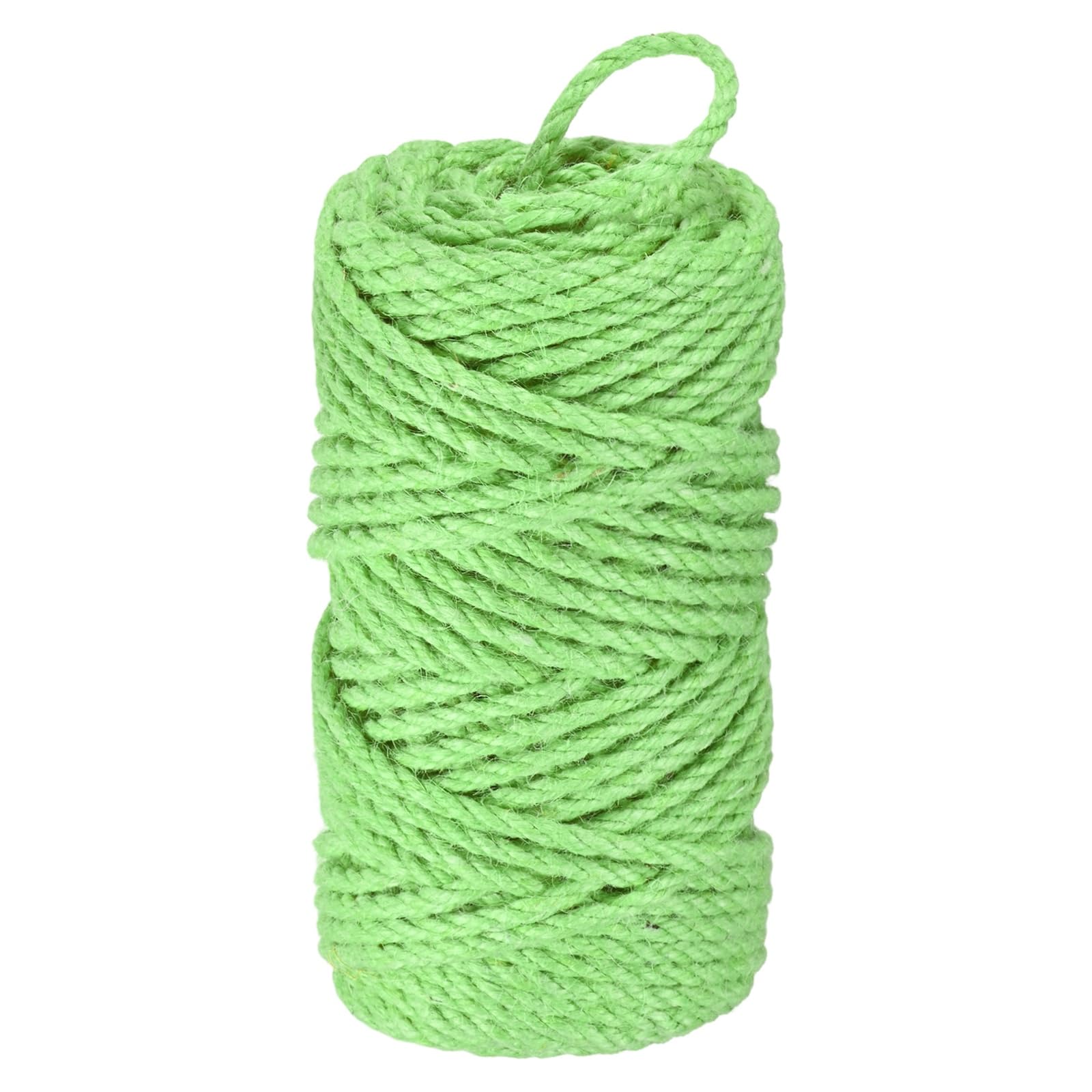 M METERXITY 1-Pack Natural Jute Twine String, 4.5mm x 164ft/50m Long Garden Twine String for Crafts/Gift Wrapping/Gardening Plants, Durable Plant Ties Thick Rope [Light Green]