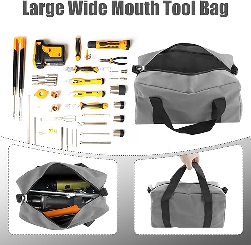 Miniatura 3 de Bolsa de herramientas pequeña, bolsas de herramientas de gran capacidad para hombres, bolsa organizadora de herramientas, tiene correas para el