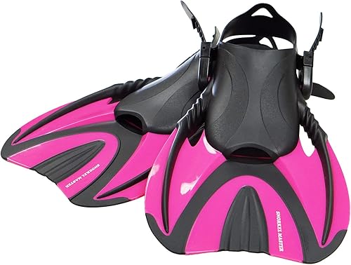 Adjustable Travel Fins for Snorkeling & Swimming Training Open Heel Lightweight & Soft Foot Pocket Design, Compact Travel Swim Fins for Men & Women