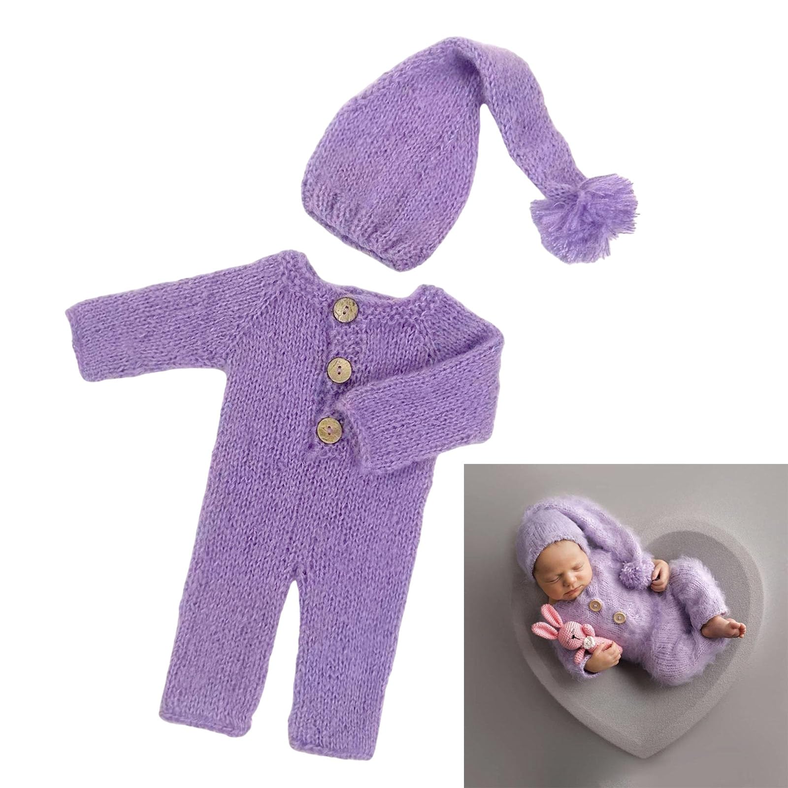 Atmungsaktive Kleidung Baby Strampler Overall mit elastischem langen Foto Kleidung Fotografie Requisiten Kostüme Outfit Kleinkind Fotografie Kleidung