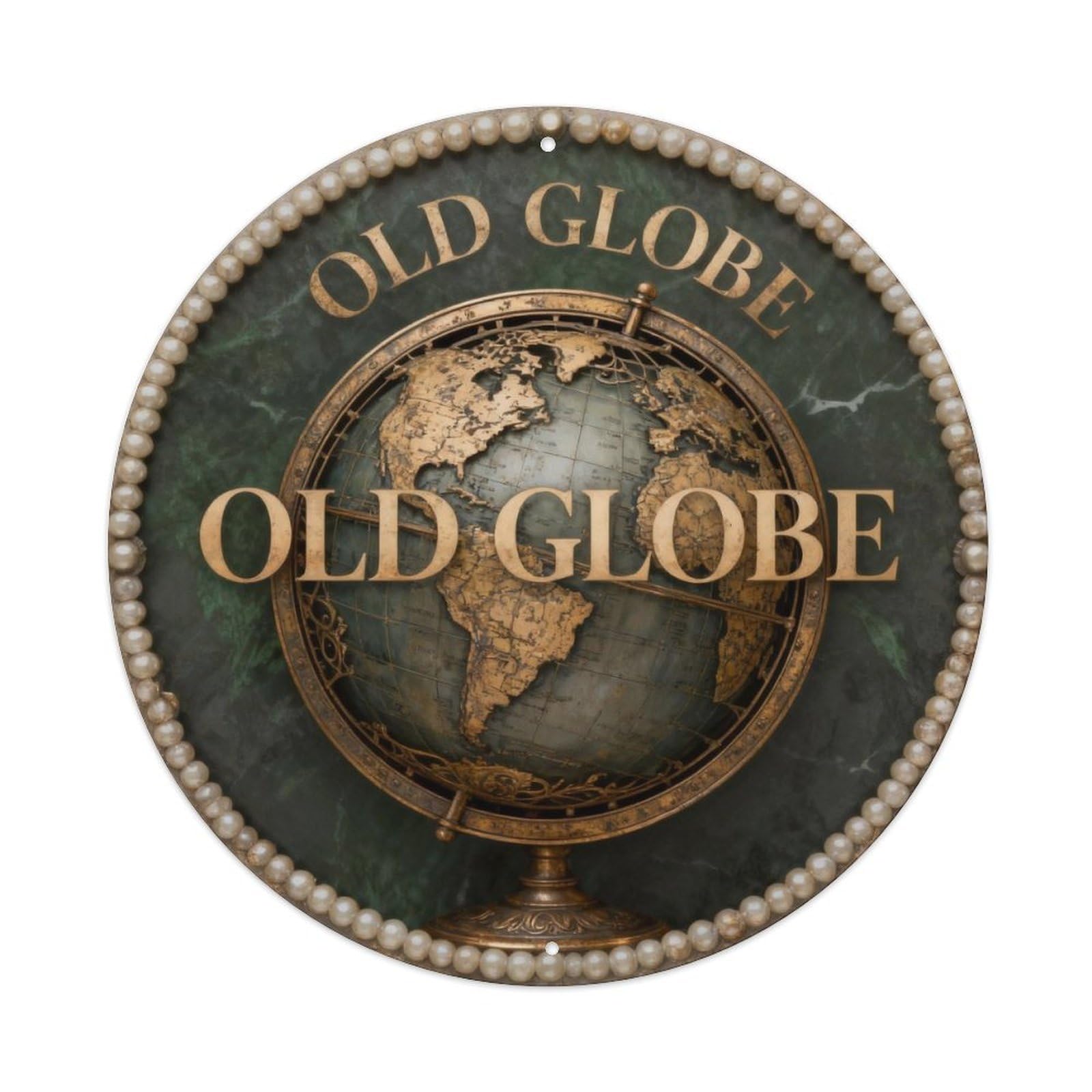 Old Globe Retro Decor Metal Tin Sign Plaque