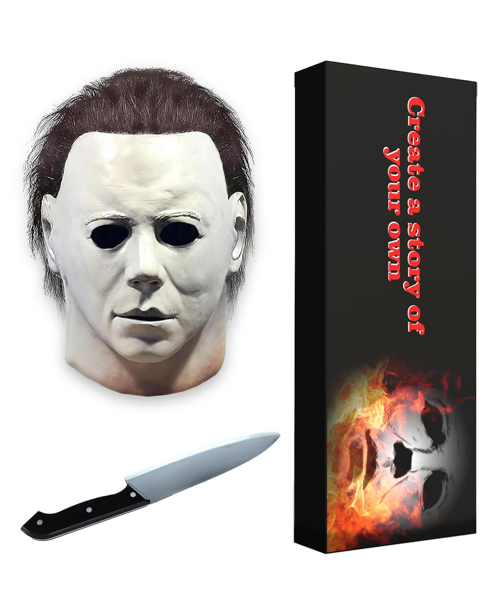 WADBTP Halloween Horror Cosplay Mask And Knife