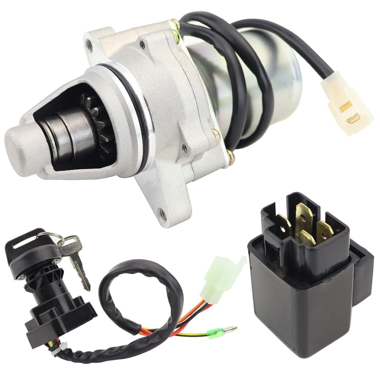 STABSOLI Starter Motor & Solenoid Relay & Ignition Switch