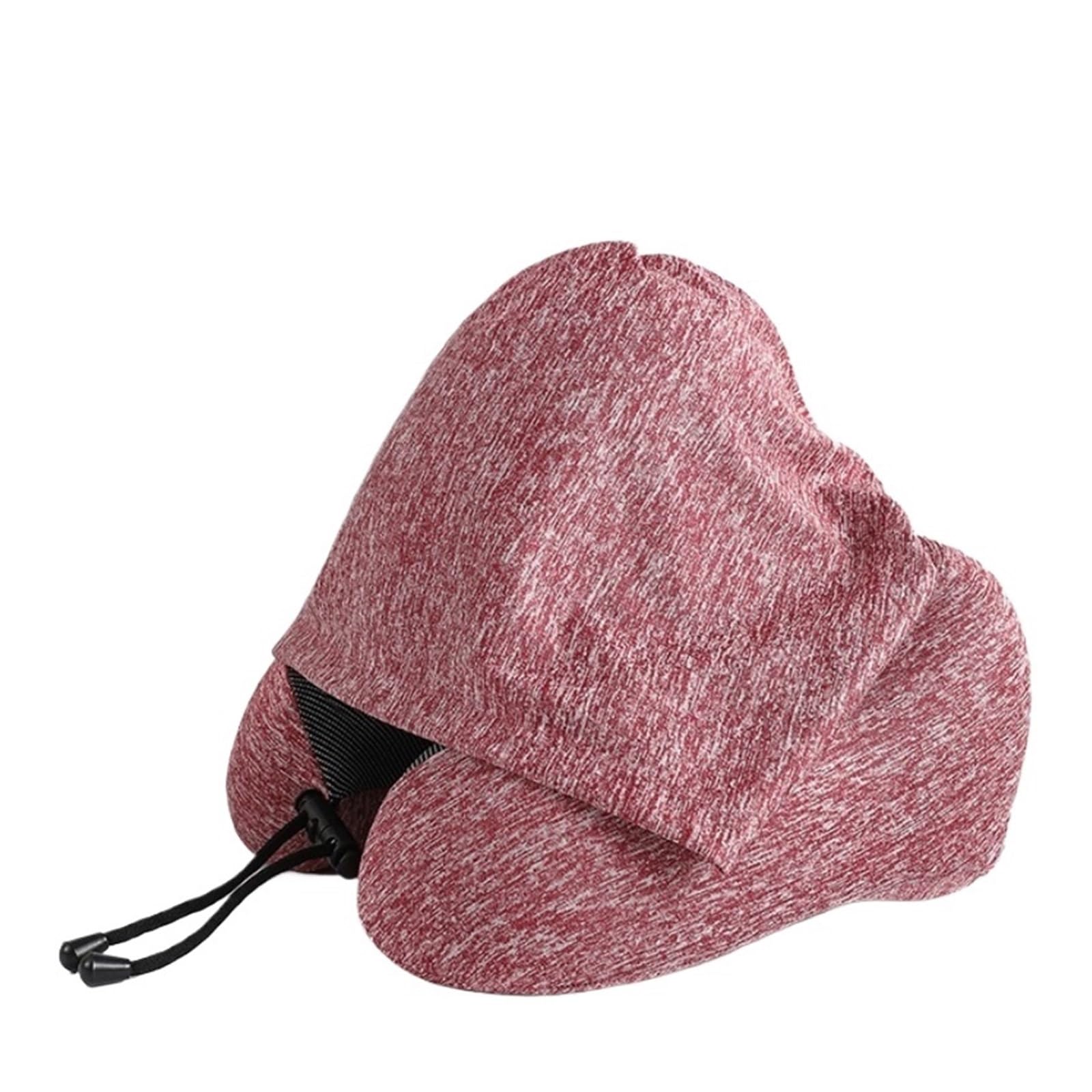 WWYYZAYC Multifunctional Hooded Memory Foam U-shaped Pillow Office Pillow Travel Cervical Pillow Easy To Store Nap(Red)