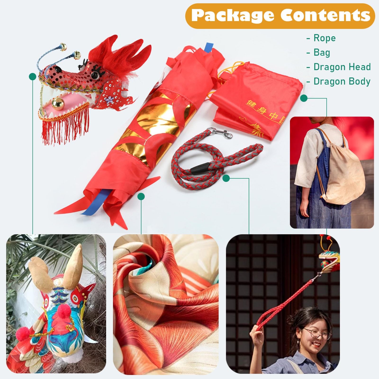 Amazon.com: LXLZYXSF Children Flow Dragon Poi Small Dragon Dance