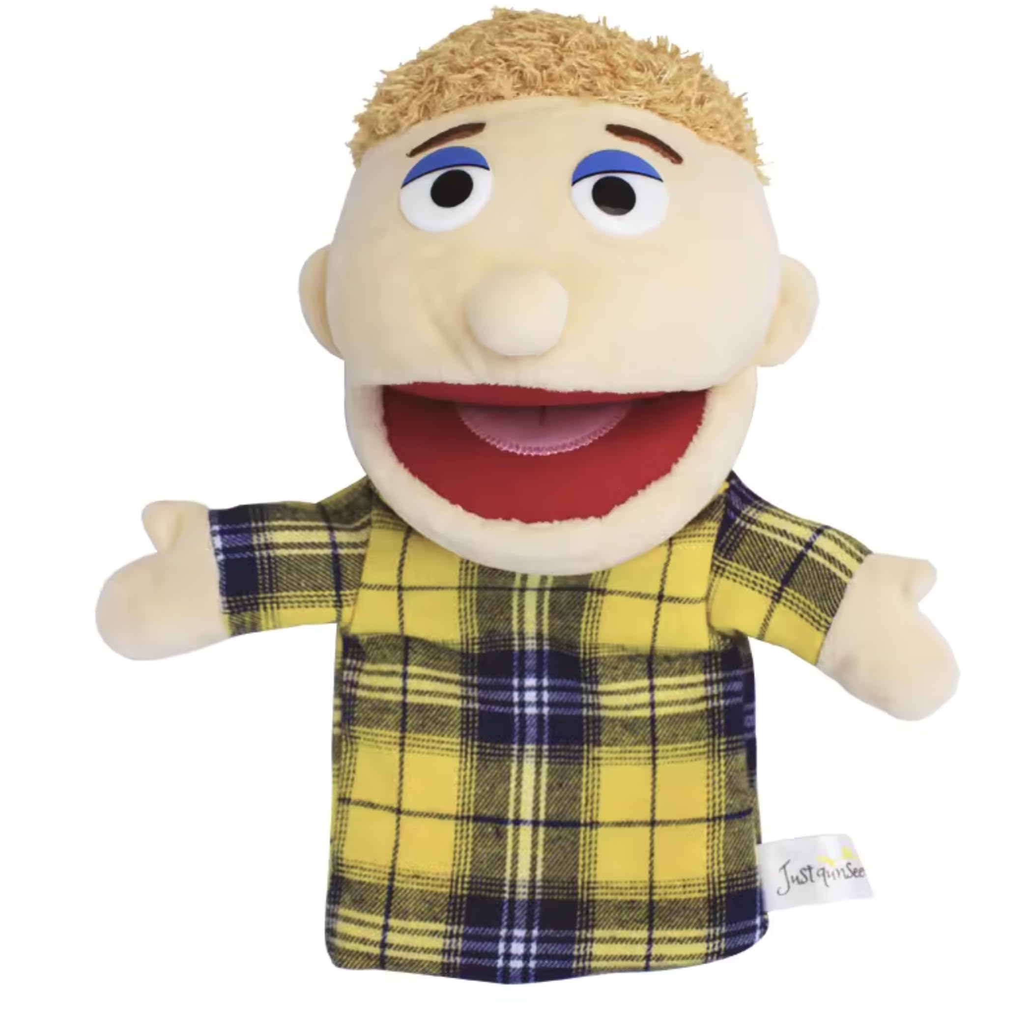 Hand Puppets White Family Puppets for Kids Interactive Toys for Boys Girls Plush Family Stuffed Animal Story Toys Gifts for 3-6 Year Old Boy (Brother)