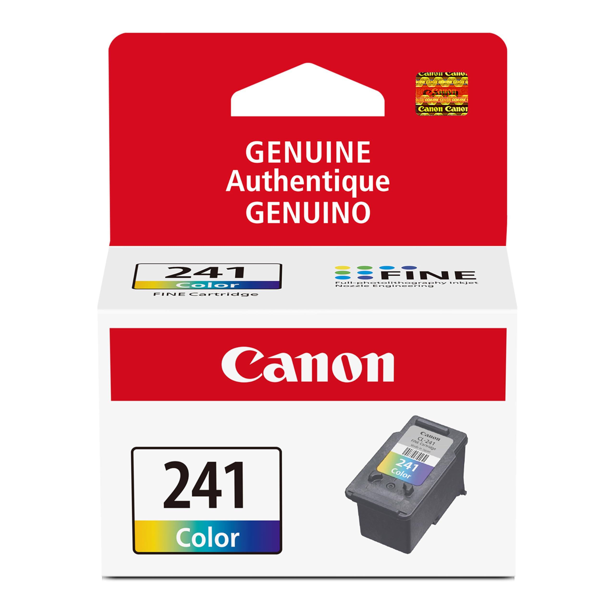 Canon CL-241 Genuine Color Ink Cartridge, Compatible with MG2120/3120/4120, MX512/432/472/372/392/522/532/452, MG2220/3220/4220/3520/3620, TS5120