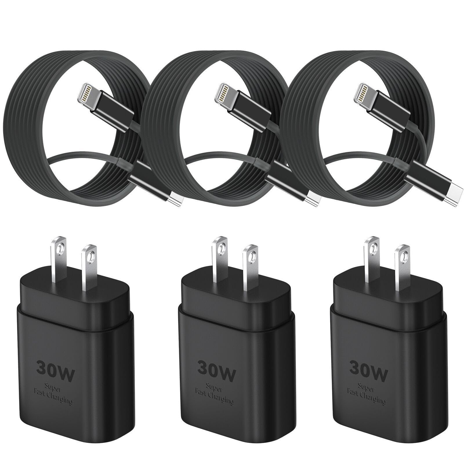 10Ft Phone 14 13 12 11 Charger Fast Charging,30W USB C Phone Charge Type C Charger with Extra Long USB C to Lightning Cable Cord for P Hone 14/13/12/