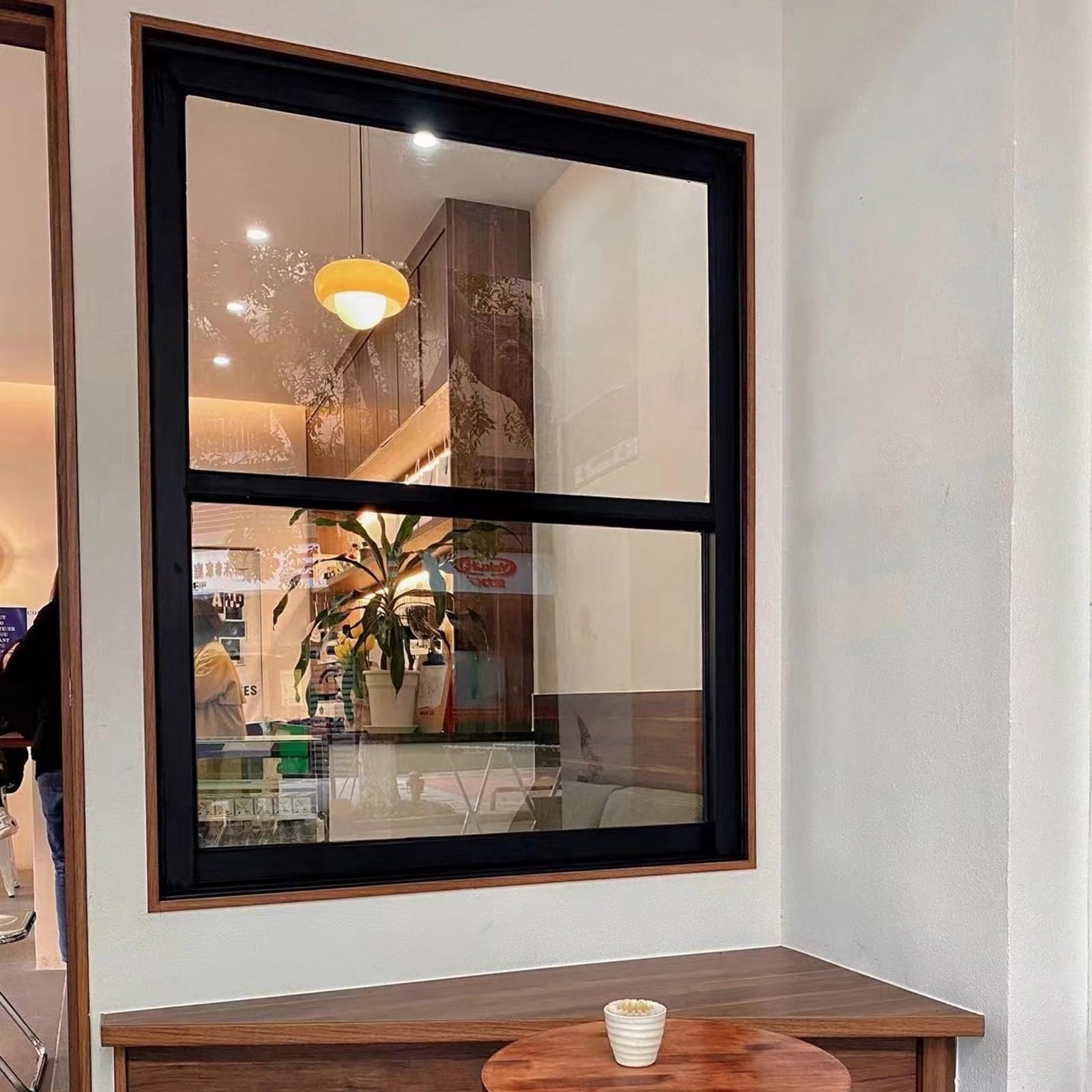 Salas Ventanas, Abra La Ventana Deslizante Vertical del Sótano, Ventana De Vidrio Servicio Camión Comida con Inclinación Inferior para Mejoras En El Hogar(80x120cm)