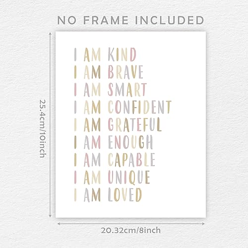 Miniatura 2 de Affirmations Art Print, Positive Affirmations Wall Decor, Affirmations For Kids, Gift For Kids, Kids Room Decor, playr, Nursery Room Decor, I Am