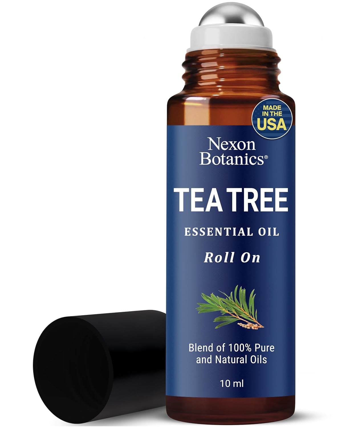 Tea Tree Oil Roll-On 10 ml - 100 Pure Natural Essential Oil for Aromatherapy Skin Face Body -