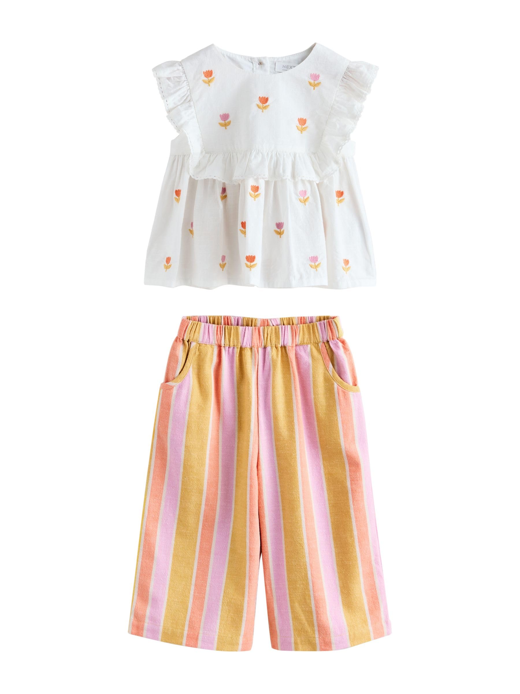 NEXT Niñas Conjunto de blusa y pantalones
