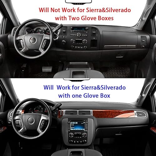 Miniatura 3 de BLIBLIUNIT Tapete de cubierta de tablero para Chevy Tahoe Avalanche Suburban GMC Yukon2007-2013 Silverado LTZ GMC Sierra SLT 2007-2013, cubierta de