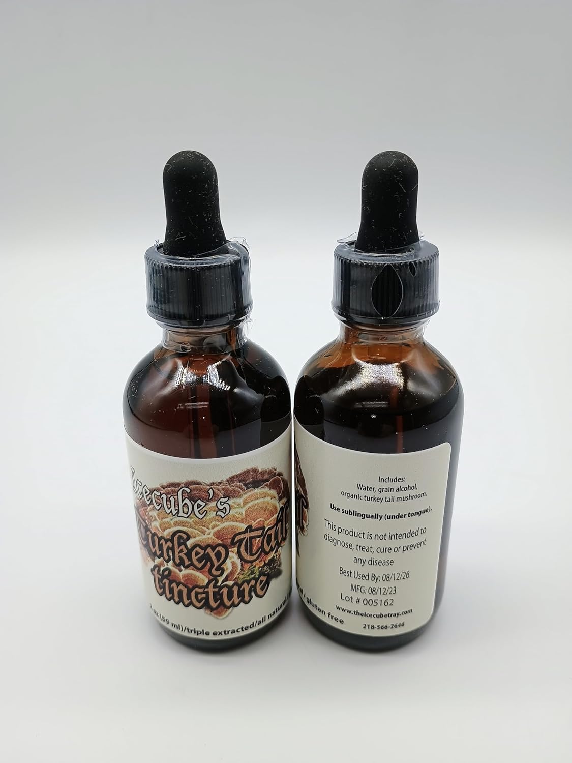 Icecube’s Turkey Tail Tincture Triple extracted 2 oz. Handcrafted in Remer, MN