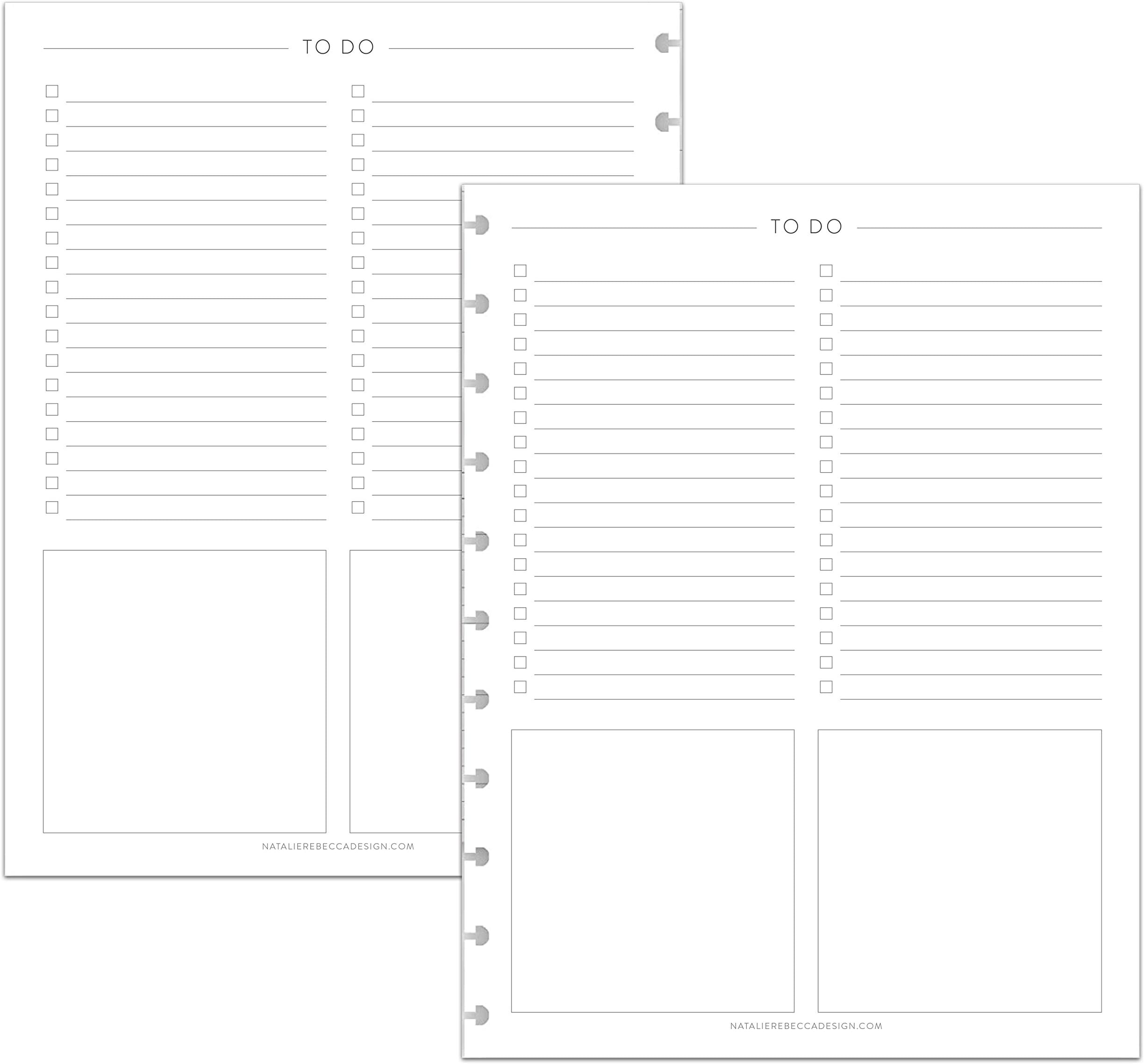 BetterNote To Do List Refill Pages for Discbound Notebooks, Fits Levenger Circa, Big Happy Planner, Staples Arc, TUL, Talia (Classic- 25 Sheets, 11-Disc, 8.5"x11")
