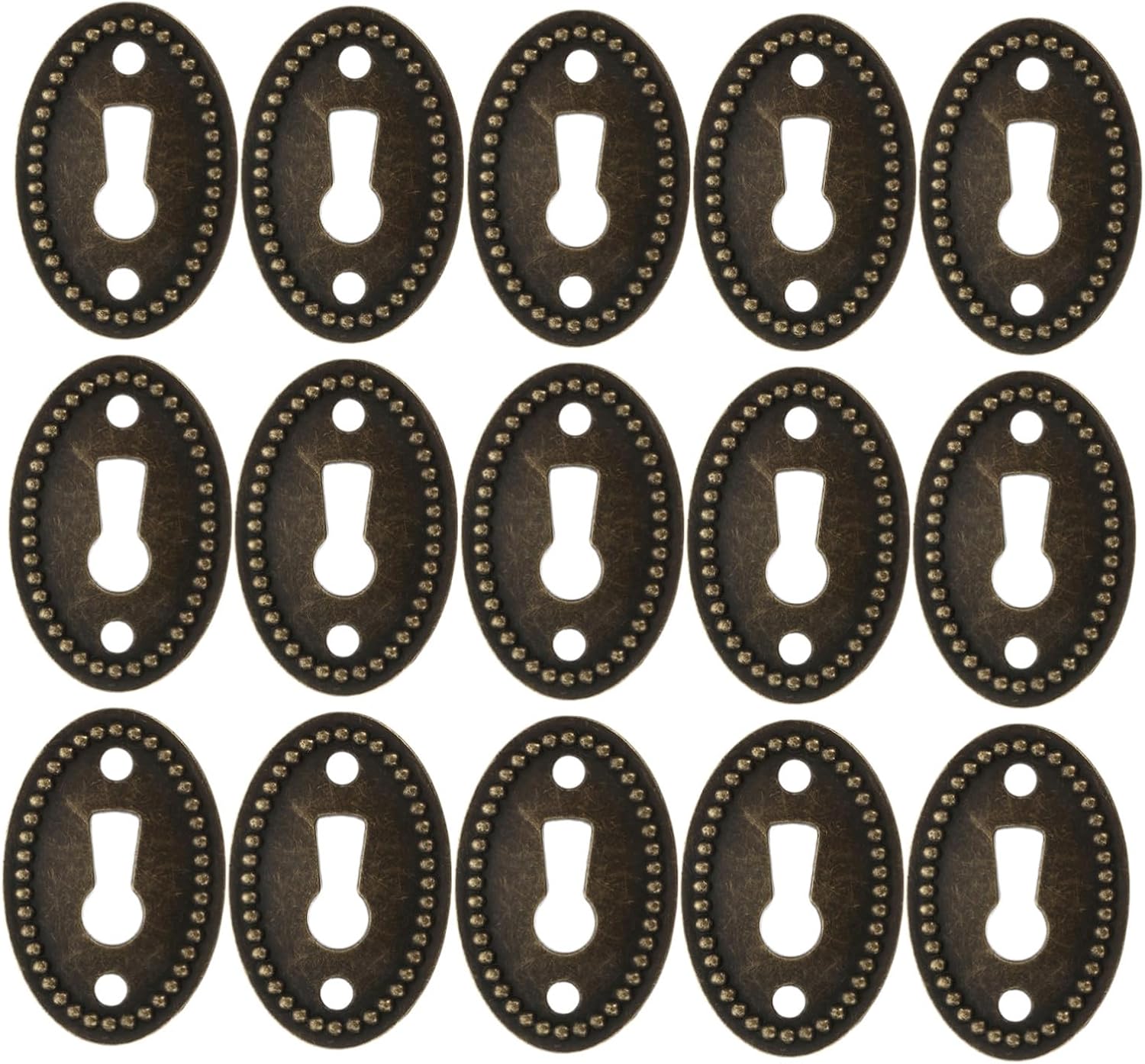25pcs Oval Vintage Keyhole Cover Plate for Cabinet Furniture