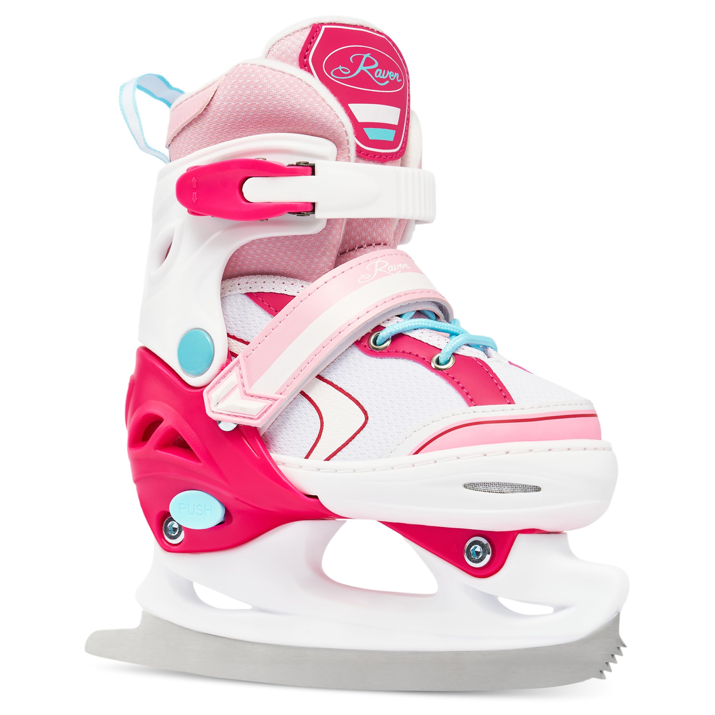 RAVEN 2in1 Schlittschuhe Inline Skates Inliner für Kinder Mädchen LED Leuchträder verstellbar