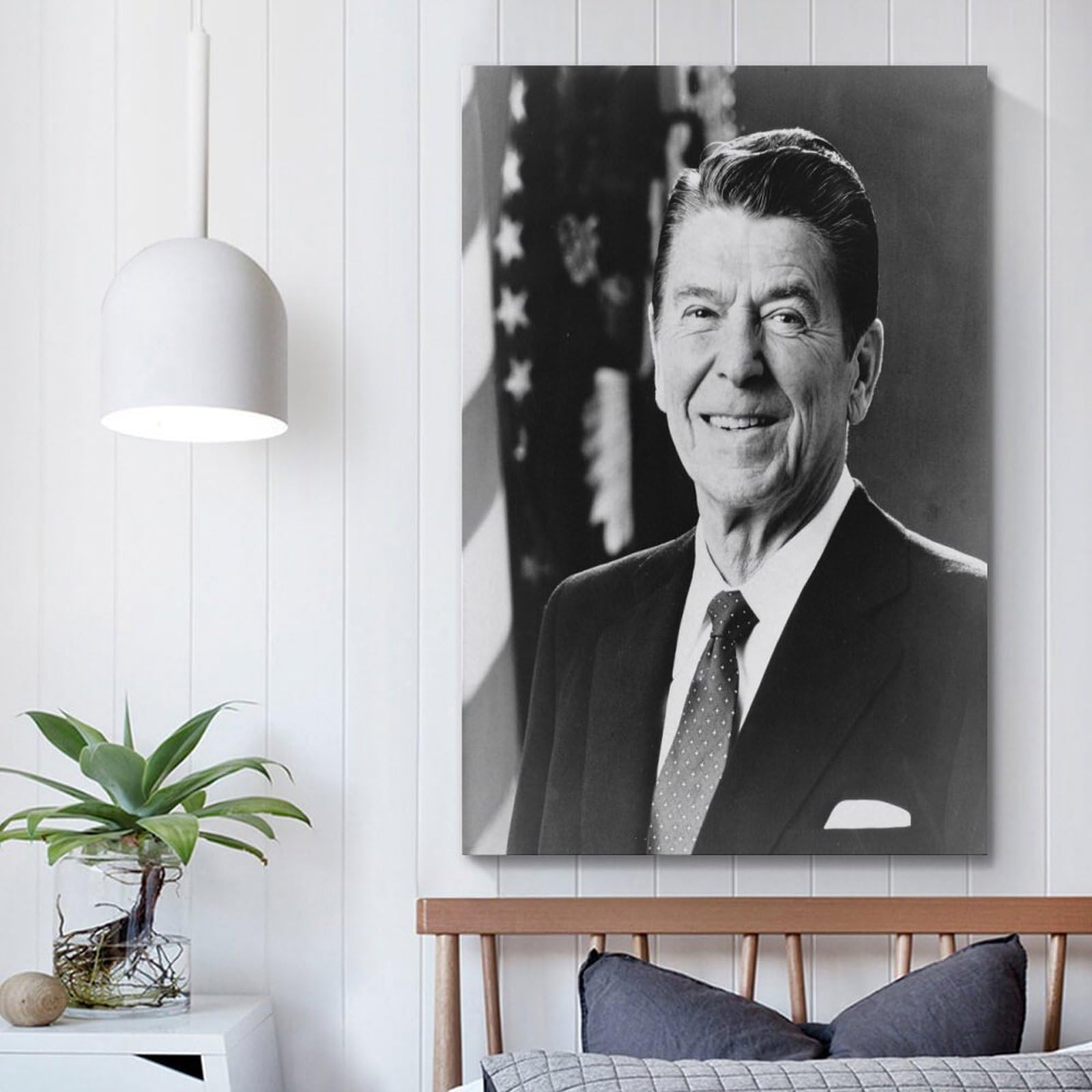 YiXong Ronald Reagan oficjalny portret plakat dekoracyjny obraz płótno plakaty ścienne i druk artystyczny obraz nowoczesny rodzinny sypialnia dekoracja plakaty 12 x 18 cali (30 x 45 cm)