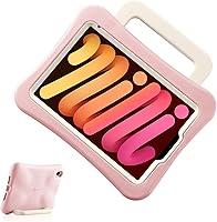 Vista 1 de Funda para niños para iPad mini 7 (A17 Pro) 2024/iPad Mini6 2021, ligera, resistente, a prueba de golpes, a prueba de caídas con asa/soporte, funda