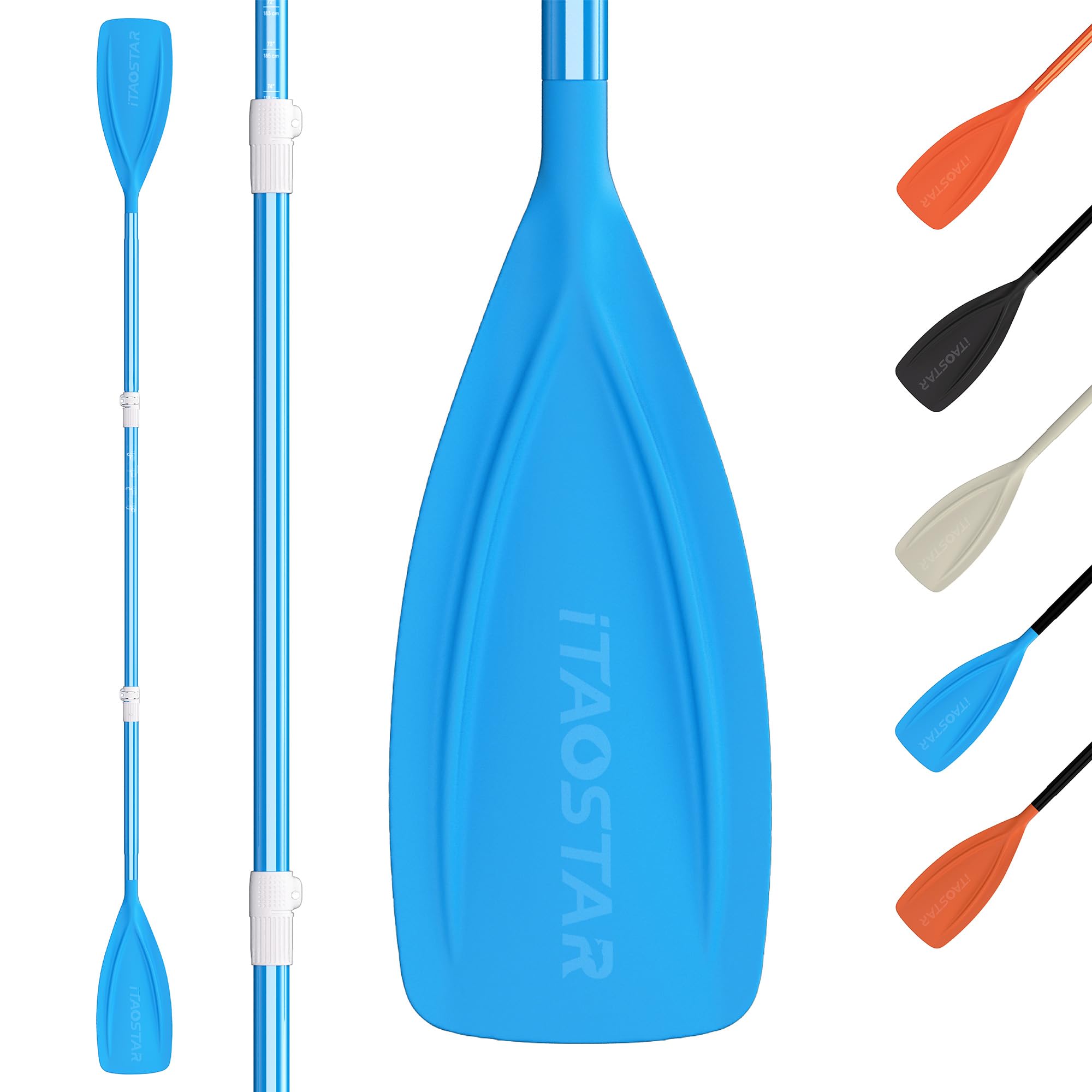 iTAOSTAR Paddle Board Paddle Detachable, Stand Up Paddle for Adults with Double Locks, Kayak Paddle Adjustable with Glass Fiber Blade, Floating Paddle Board Oar with Lightweight