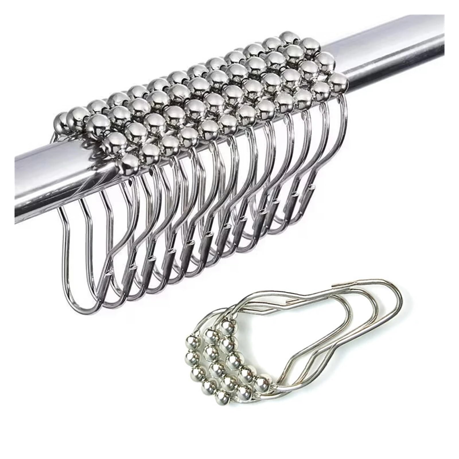 Curtain Hooks 12PCS Bathroom Accessories Five Beads Gourd Shaped Hook Shower