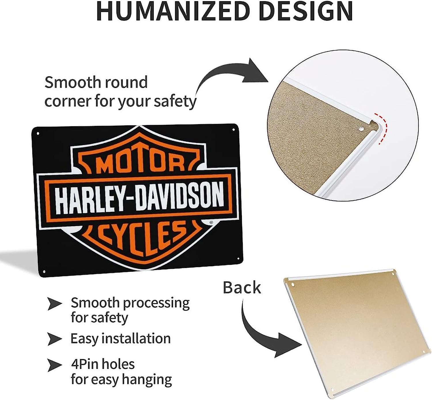 HARLEY壁掛け　木製 Harley Davidson Wood Bench for Home Decor