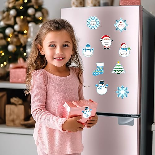 Miniatura 5 de 36 notas adhesivas de Navidad, 720 hojas de Winther copo de nieve, muñeco de nieve, blocs de notas para fiesta, creativos, lindos marcadores de